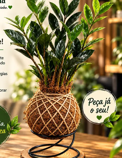 Kokedama de zamioculca